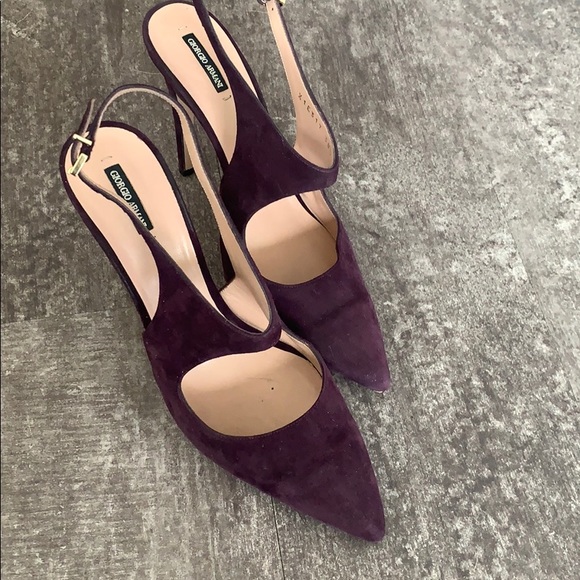 Vintage, purple-suede. Giorgio Armani heels. - Picture 2 of 2